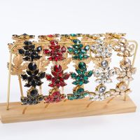 Baroque Style Flower Glass Plating Diamond Hair Band main image 6