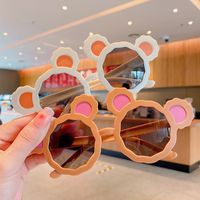 Cartoon Style Solid Color Pc Special-shaped Mirror Clips Kids Sunglasses main image 1