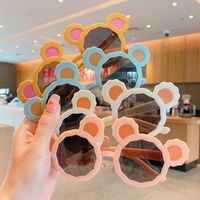 Cartoon Style Solid Color Pc Special-shaped Mirror Clips Kids Sunglasses main image 3