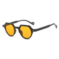 Retro Solid Color Leopard Ac Oval Frame Full Frame Women's Sunglasses sku image 2