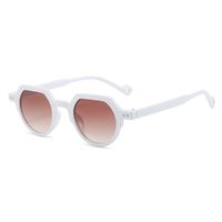 Retro Solid Color Leopard Ac Oval Frame Full Frame Women's Sunglasses sku image 9