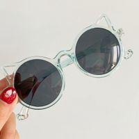 Casual Vacation Solid Color Ac Special-shaped Mirror Clips Kids Sunglasses sku image 3