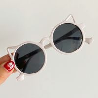 Casual Vacation Solid Color Ac Special-shaped Mirror Clips Kids Sunglasses sku image 5