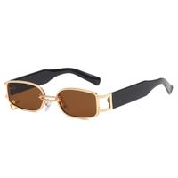 Hip-hop Streetwear Solid Color Ac Square Full Frame Men's Sunglasses main image 2