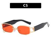 Hip-hop Streetwear Solid Color Ac Square Full Frame Men's Sunglasses sku image 5