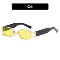 Hip-hop Streetwear Solid Color Ac Square Full Frame Men's Sunglasses sku image 6