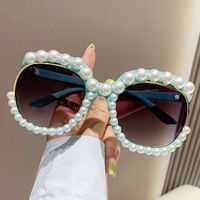 Elegant Basic Solid Color Pc Oval Frame Full Frame Women's Sunglasses sku image 1