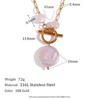 Vintage Style Sun Heart Shape Stainless Steel Plating Inlay Rhinestones 18k Gold Plated Pendant Necklace sku image 8