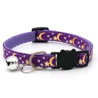 Pet Bronzing Moon Xingx Cat Dog Collar Cat Buckle Gold Separated Reflective Safety Buckle Collar sku image 3