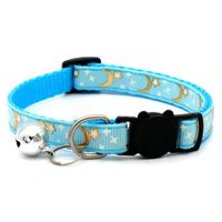 Pet Bronzing Moon Xingx Cat Dog Collar Cat Buckle Gold Separated Reflective Safety Buckle Collar main image 2