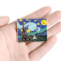 Artistic Human Oil Painting Alloy Plating Unisex Brooches main image 3