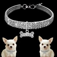 Nuevo Collar Con Incrustaciones De Diamantes De Imitación, Collar De Cristal Exquisito, Suministros Para Mascotas, Decoración De Cristal En Stock Al Por Mayor sku image 2