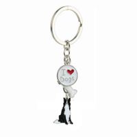 Cute Dog Metal Unisex Bag Pendant Keychain sku image 4