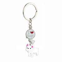 Cute Dog Metal Unisex Bag Pendant Keychain sku image 33