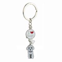 Cute Dog Metal Unisex Bag Pendant Keychain sku image 34