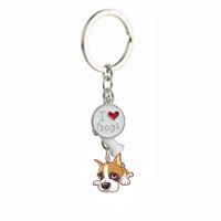 Cute Dog Metal Unisex Bag Pendant Keychain sku image 20