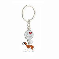 Cute Dog Metal Unisex Bag Pendant Keychain sku image 23