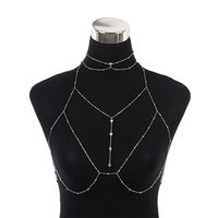 Modern Style Solid Color Alloy Plating Inlay Artificial Gemstones Women's Body Chain sku image 9