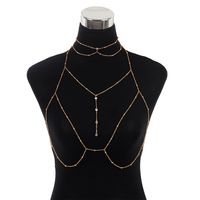 Modern Style Solid Color Alloy Plating Inlay Artificial Gemstones Women's Body Chain sku image 8