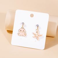 1 Pair Cute Ice Cream Animal Plating Alloy Drop Earrings sku image 7