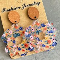 1 Pair Vacation Flower Arylic Drop Earrings sku image 6