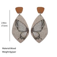 1 Pair Vacation Butterfly Wood Drop Earrings main image 5