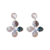 1 Pair Korean Style Flower Arylic Imitation Pearl Drop Earrings main image 2