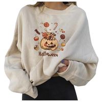 Women's Hoodie Long Sleeve Hoodies & Sweatshirts Washed Casual Simple Style Classic Style Cartoon Simple Solid Color main image 6