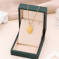 Classic Style Buddha Copper Pendant Necklace main image 1