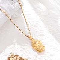 Classic Style Buddha Copper Pendant Necklace main image 3