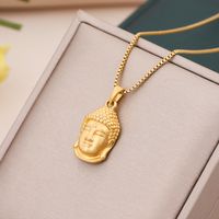 Classic Style Buddha Copper Pendant Necklace main image 4