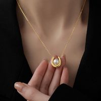 Modern Style Solid Color Copper Pendant Necklace main image 4