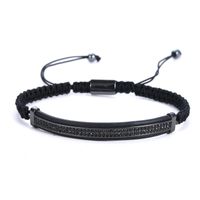 New Hot-selling 6mm Frosted Stone Crown Three-cut Round Leather Strap Beaded Copper Bracelet For Women sku image 12