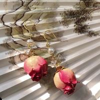 1 Paar Süss Einfacher Stil Blume Bogenknoten Perle Inlay Kupfer Zirkon 18 Karat Vergoldet Tropfenohrringe main image 1