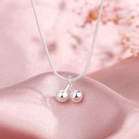Simple Style Fruit Sterling Silver Pendant Necklace In Bulk main image 1