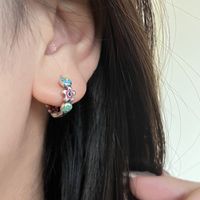 1 Piece Ig Style Star Flower Enamel Copper Earrings main image 3