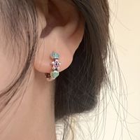 1 Piece Ig Style Star Flower Enamel Copper Earrings main image 1