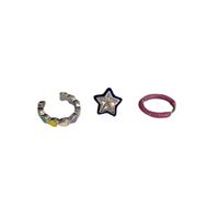 1 Pair Simple Style Commute Star Bear Heart Shape Enamel Inlay Copper Rhinestones Earrings main image 3