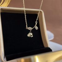 Simple Style Artistic Star Heart Shape Wings Steel Copper Inlay Opal Shell Zircon Pendant Necklace sku image 5