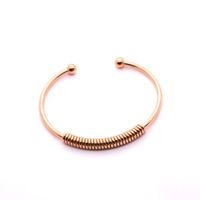 Style Simple Forme C Couleur Unie Acier Inoxydable Placage Bracelets Manchette sku image 3