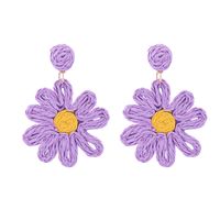 1 Pair Bohemian Flower Mixed Materials Drop Earrings sku image 4