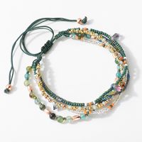 Wholesale Jewelry Bohemian Colorful Beaded Alloy Knitting Bracelets sku image 2