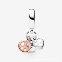 Lady Heart Shape Sterling Silver Plating Women's Charms main image 3