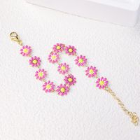 Simple Style Flower Copper Enamel Bracelets sku image 7