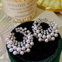 1 Pair Modern Style Round Alloy Earrings main image 7