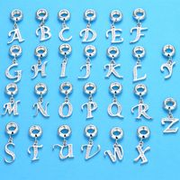 Classic Style Letter Sterling Silver Polishing Inlay Artificial Gemstones Jewelry Accessories main image 5