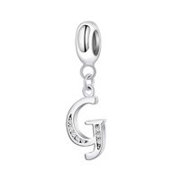 Classic Style Letter Sterling Silver Polishing Inlay Artificial Gemstones Jewelry Accessories sku image 7