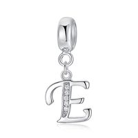 Classic Style Letter Sterling Silver Polishing Inlay Artificial Gemstones Jewelry Accessories sku image 5