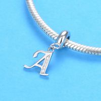 Classic Style Letter Sterling Silver Polishing Inlay Artificial Gemstones Jewelry Accessories main image 4