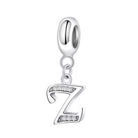Classic Style Letter Sterling Silver Polishing Inlay Artificial Gemstones Jewelry Accessories sku image 26